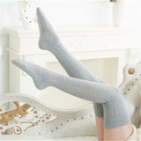 Cotton Thigh High Over Stockings Knee Socks