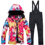 Thick Warm Women Waterproof Windproof  Ski Suit