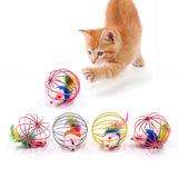 Stick Feather Wand With Small Bell Mouse Cage Toys | Cat Teaser Toy |Pet Supplies